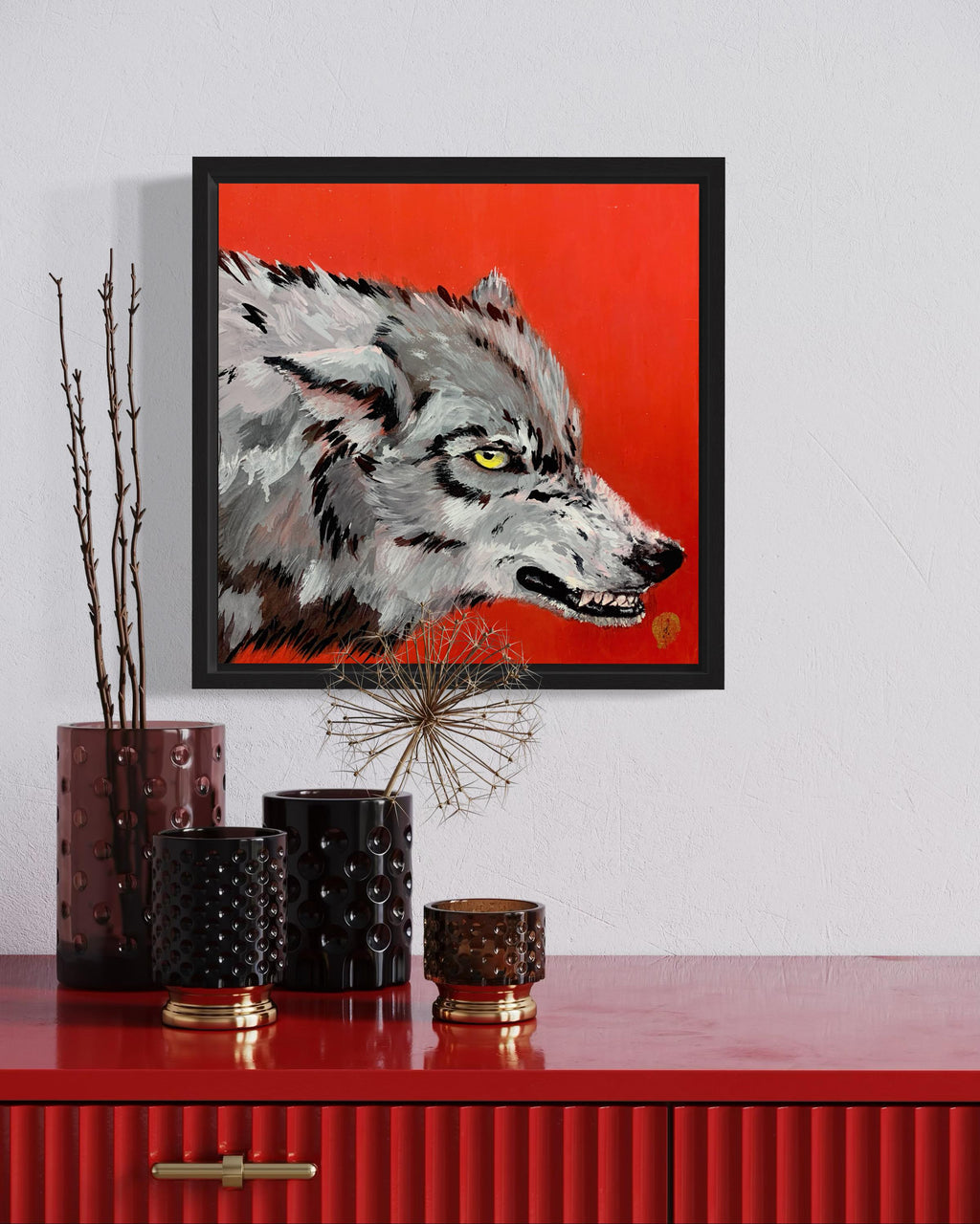 Lupo R | Wolf Acrylic Painting
