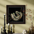 Iris - Ophidia | Sculpted Snake with Mirrors and Fluorescent Resin on Canvas