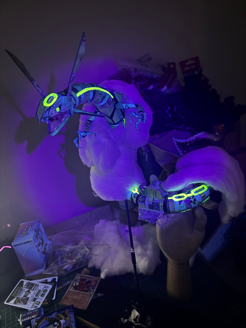 Celestial Serpent — Handmade from Pokémon Cards Sculpture (One of One) Collective