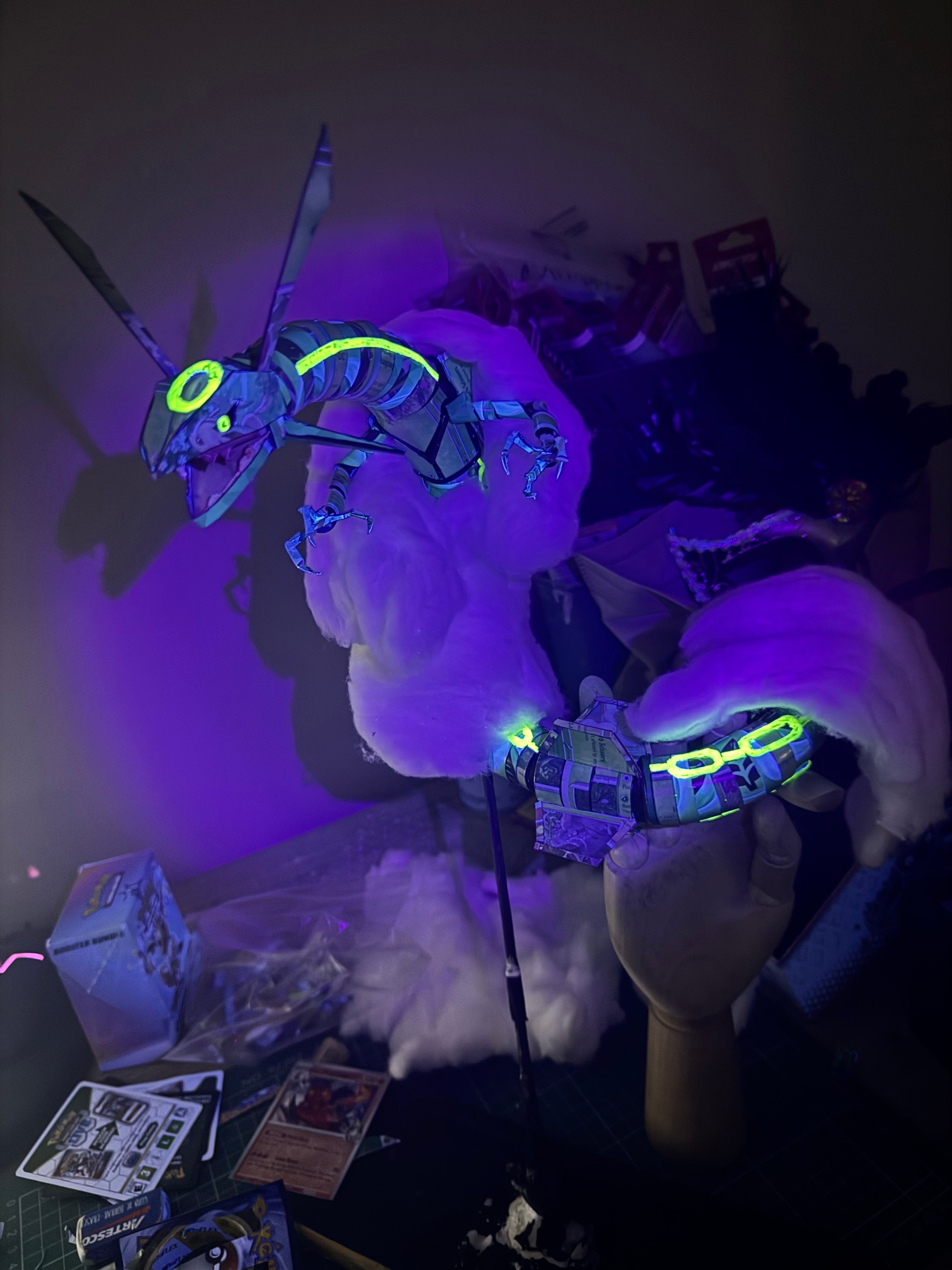 Celestial Serpent — Handmade from Pokémon Cards Sculpture (One of One) Collective