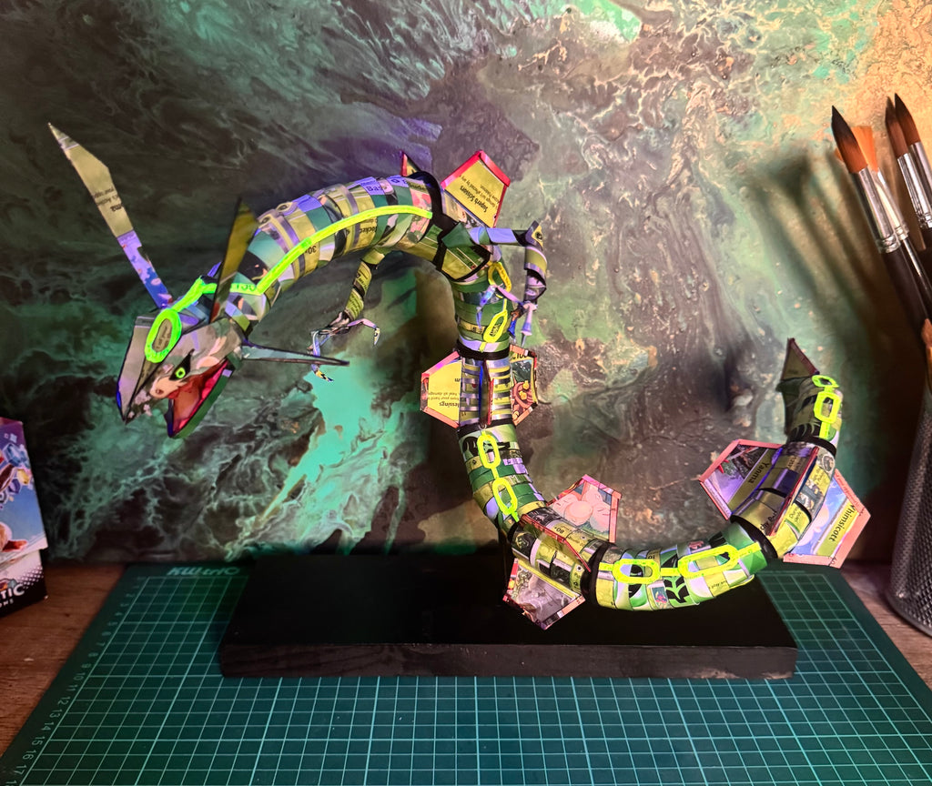 Celestial Serpent — Handmade from Pokémon Cards Sculpture (One of One) Collective