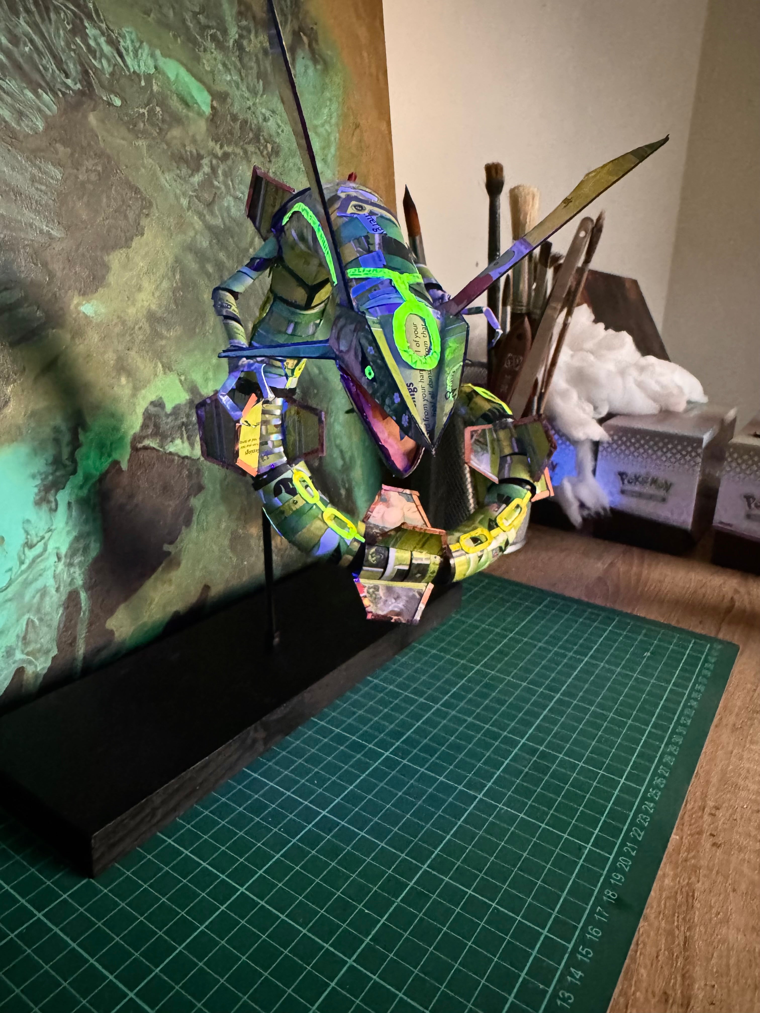 Celestial Serpent — Handmade from Pokémon Cards Sculpture (One of One) Collective