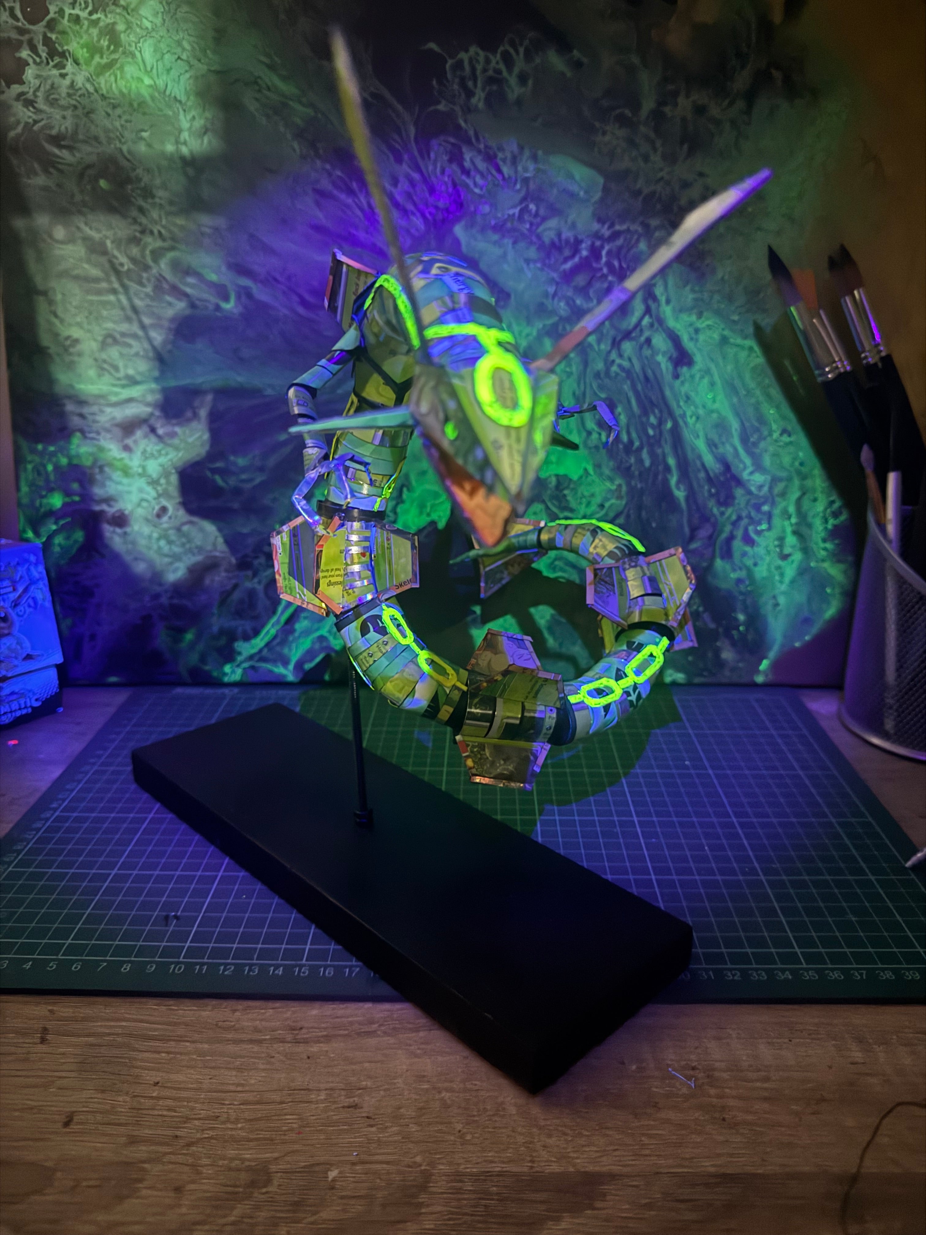 Celestial Serpent — Handmade from Pokémon Cards Sculpture (One of One) Collective