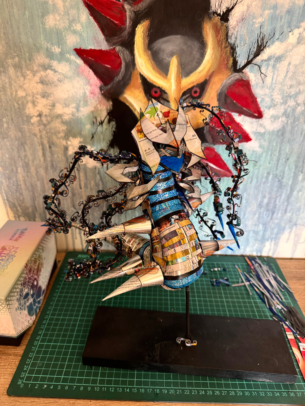 Shiny Antimatter Dragon - Handmade from Pokémon Card Sculpture (One of One) Collective
