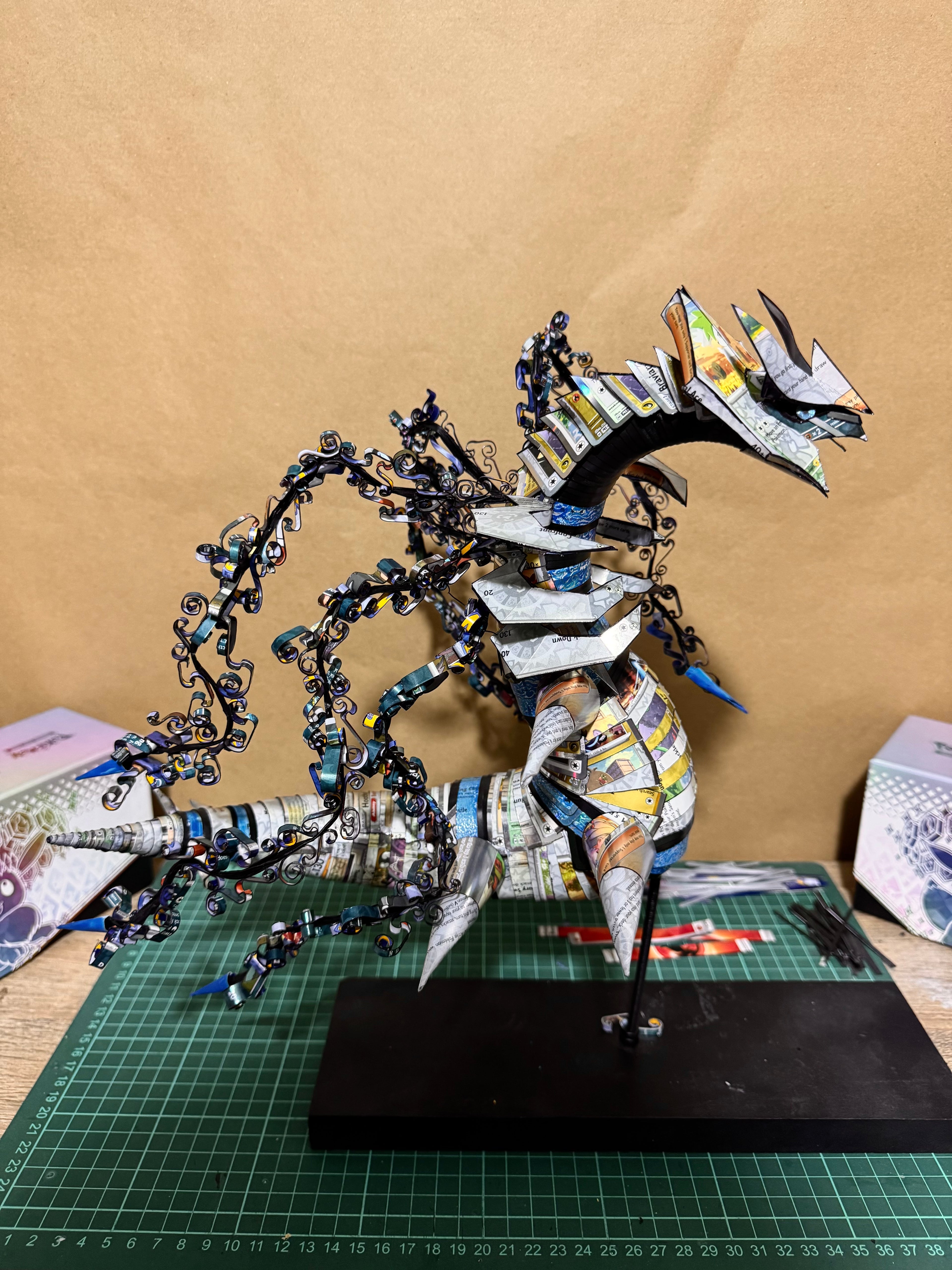 Shiny Antimatter Dragon - Handmade from Pokémon Card Sculpture (One of One) Collective