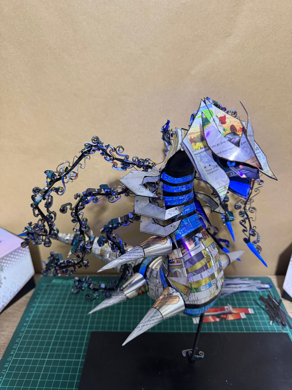 Shiny Antimatter Dragon - Handmade from Pokémon Card Sculpture (One of One) Collective