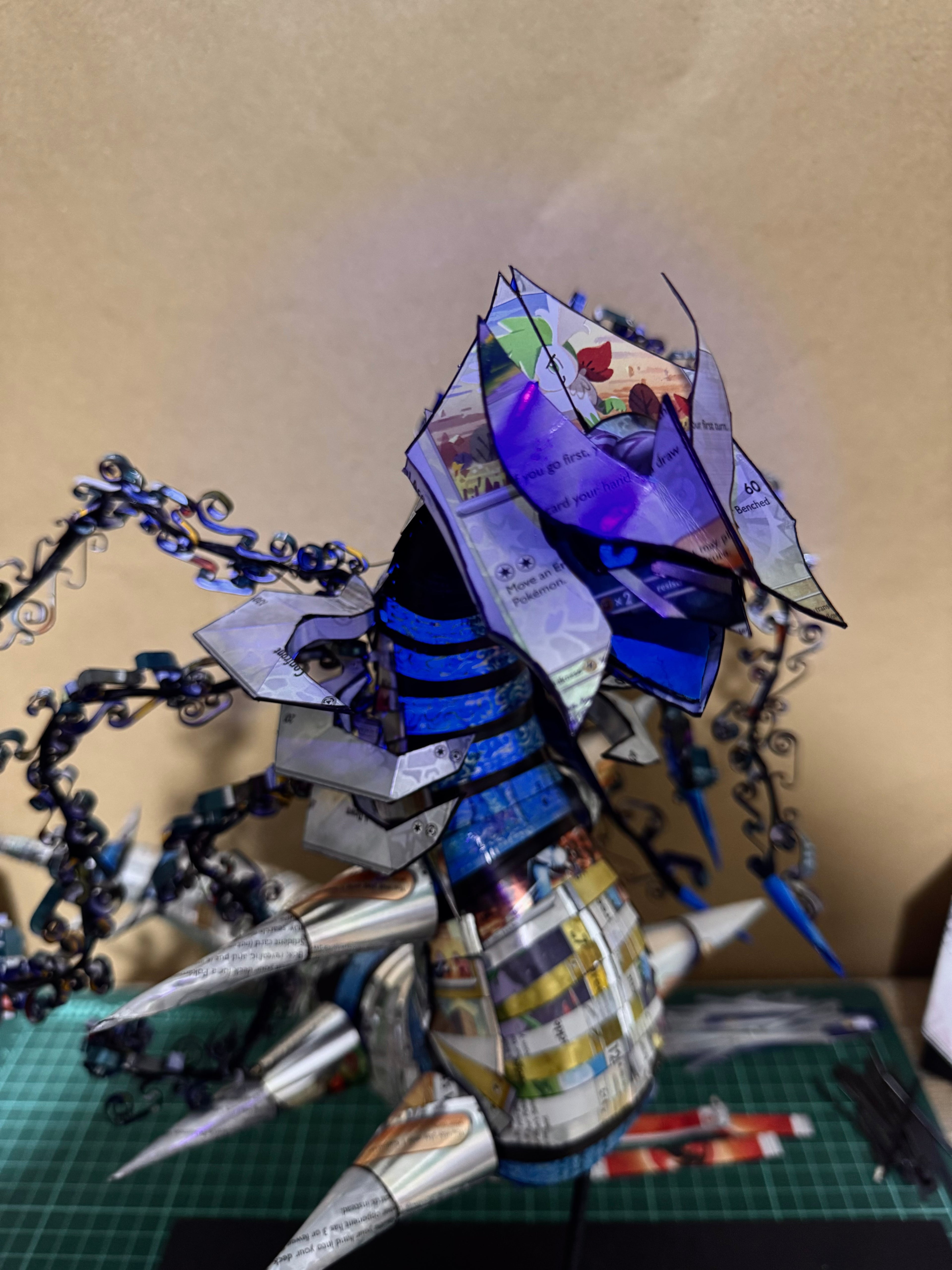 Shiny Antimatter Dragon - Handmade from Pokémon Card Sculpture (One of One) Collective