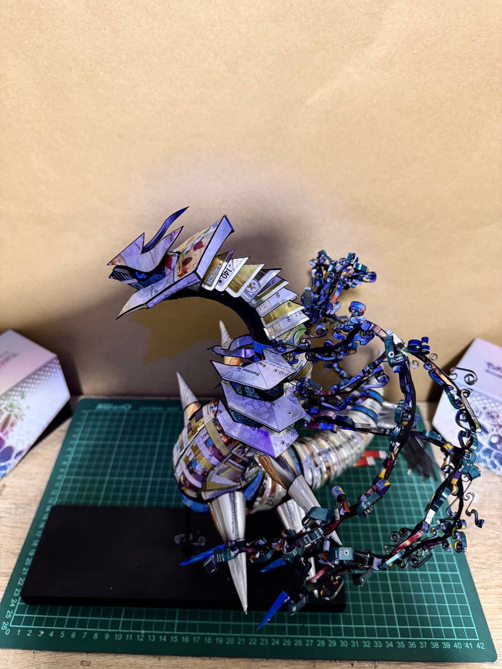 Shiny Antimatter Dragon - Handmade from Pokémon Card Sculpture (One of One) Collective
