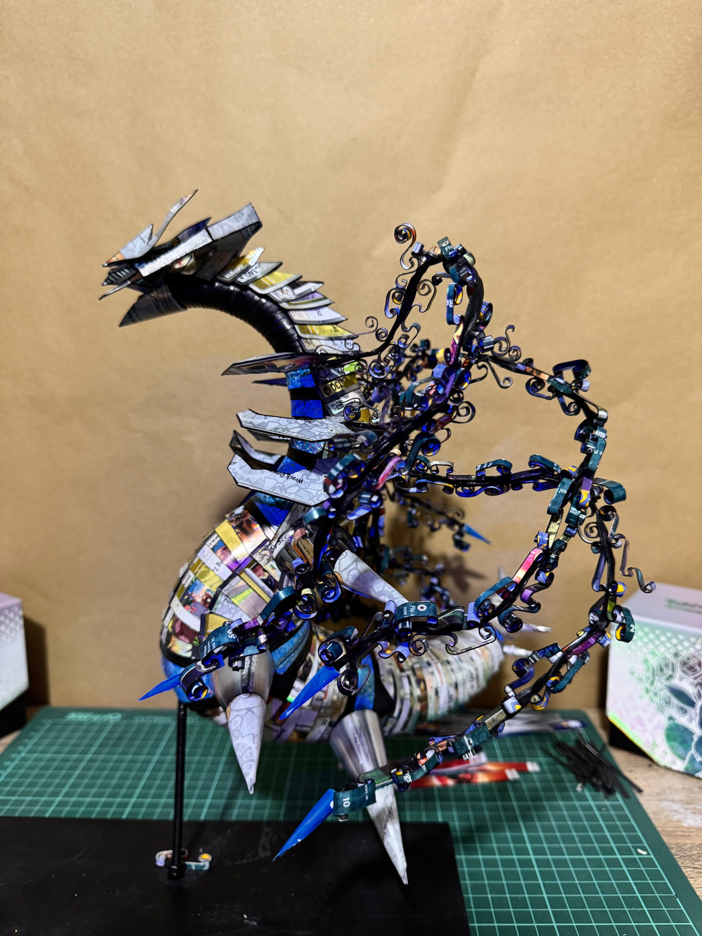 Shiny Antimatter Dragon - Handmade from Pokémon Card Sculpture (One of One) Collective
