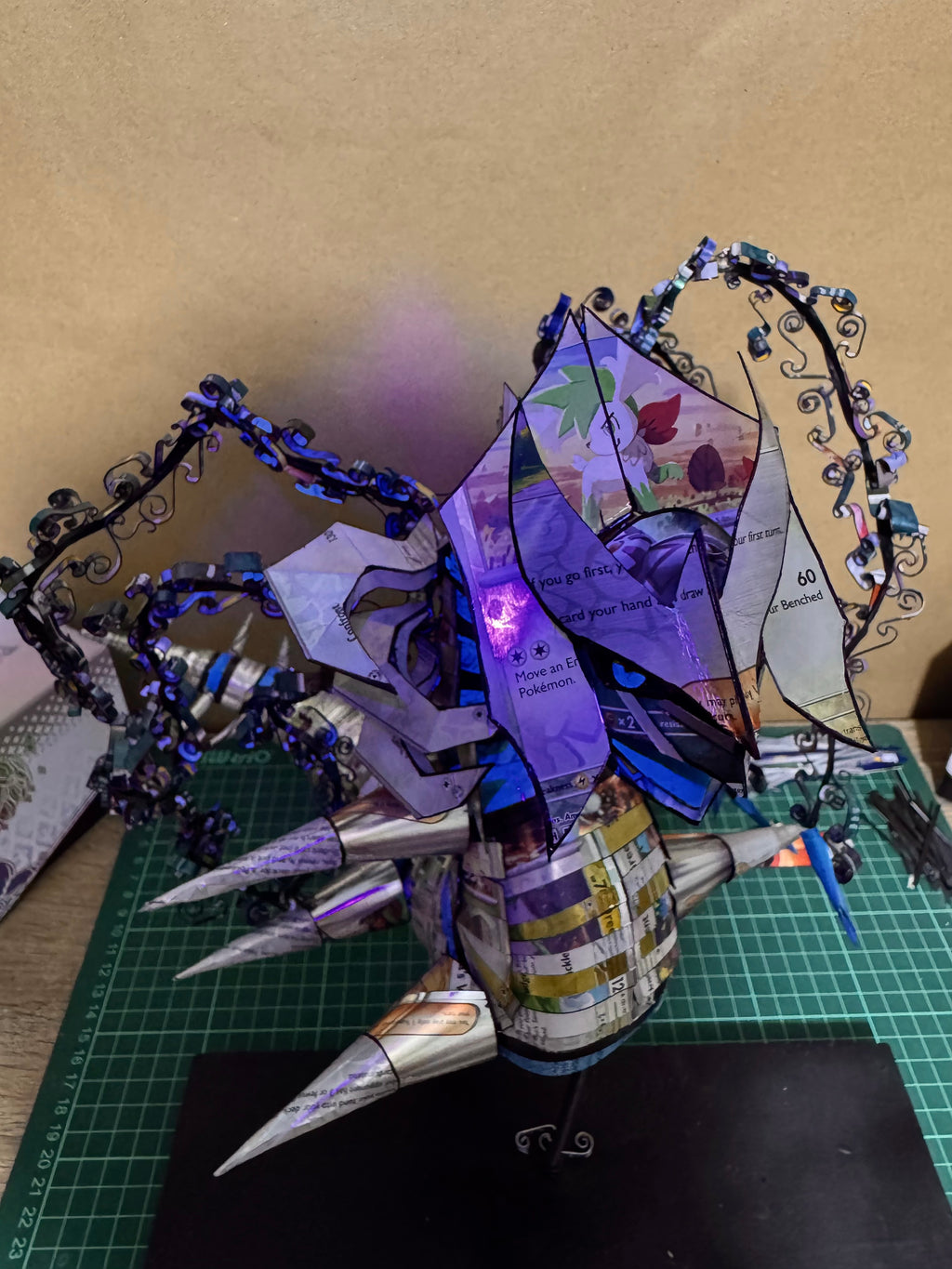 Shiny Antimatter Dragon - Handmade from Pokémon Card Sculpture (One of One) Collective