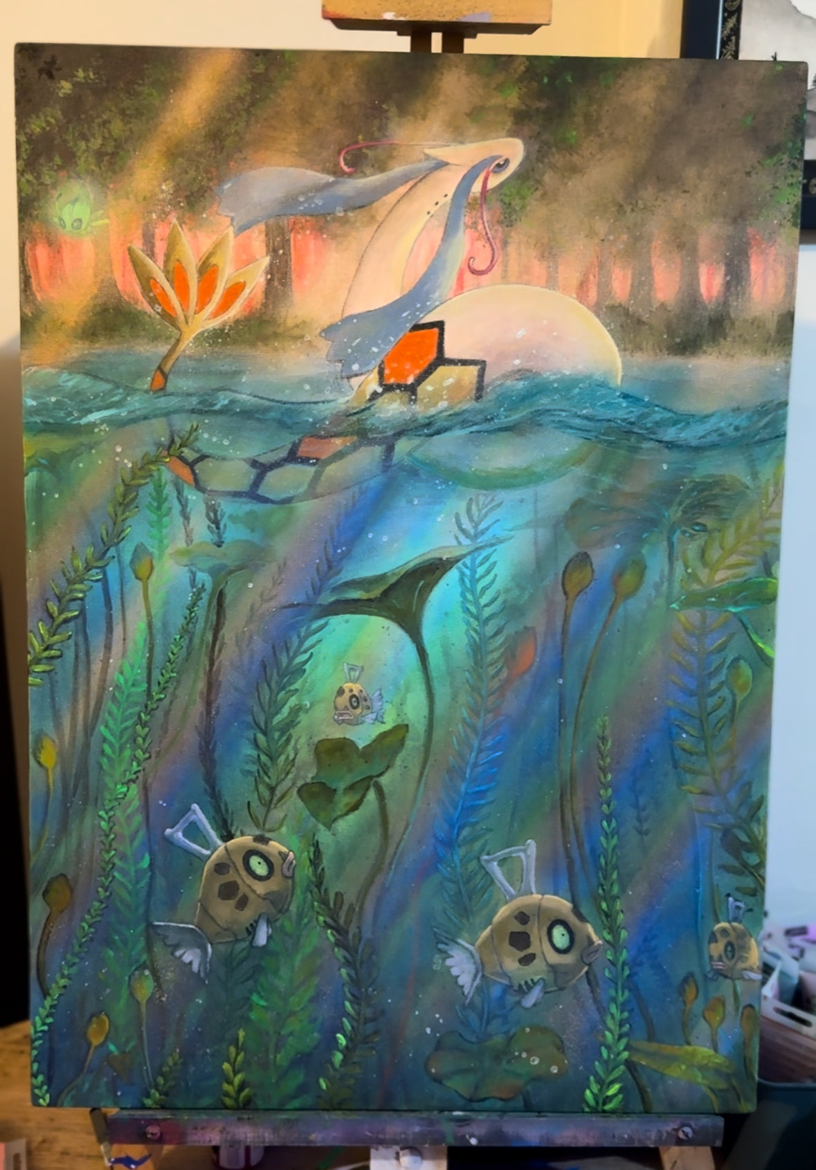Shiny Clearing Acrylic Painting on canvas