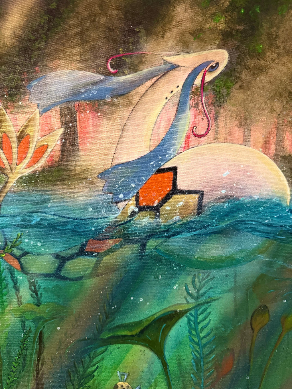 Shiny Clearing Acrylic Painting on canvas