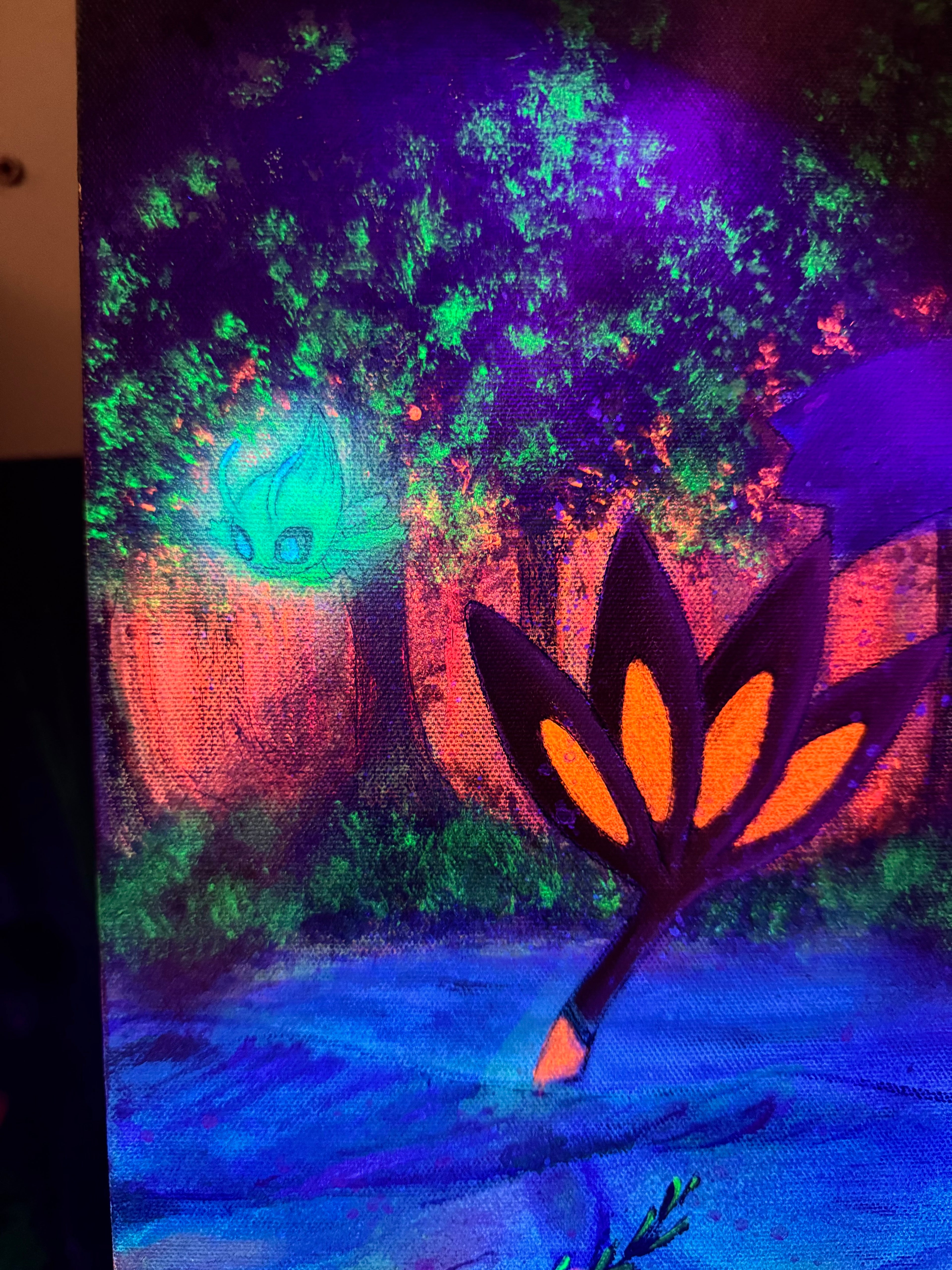 Shiny Clearing Acrylic Painting on canvas