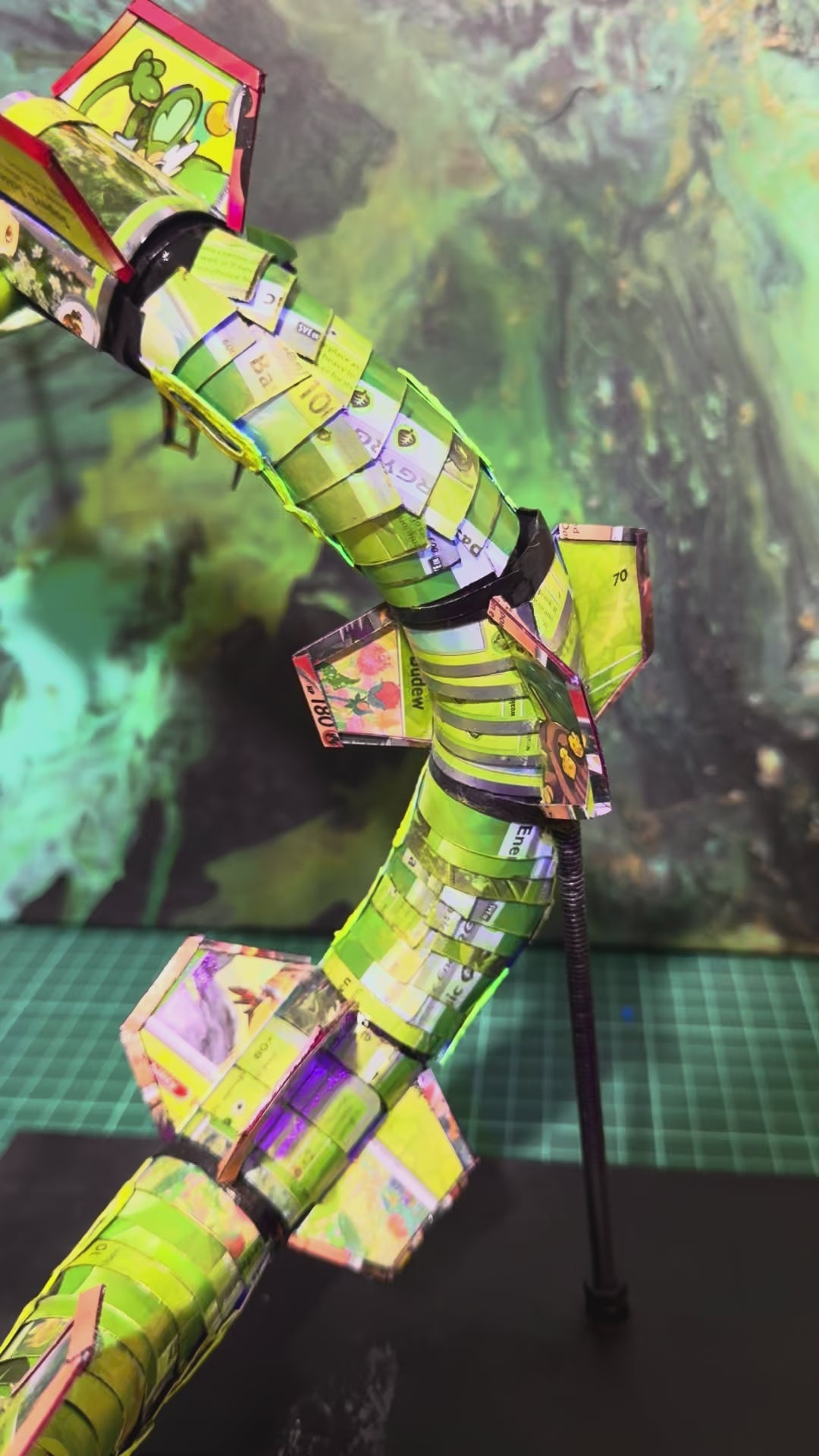 Celestial Serpent — Handmade from Pokémon Cards Sculpture (One of One) Collective