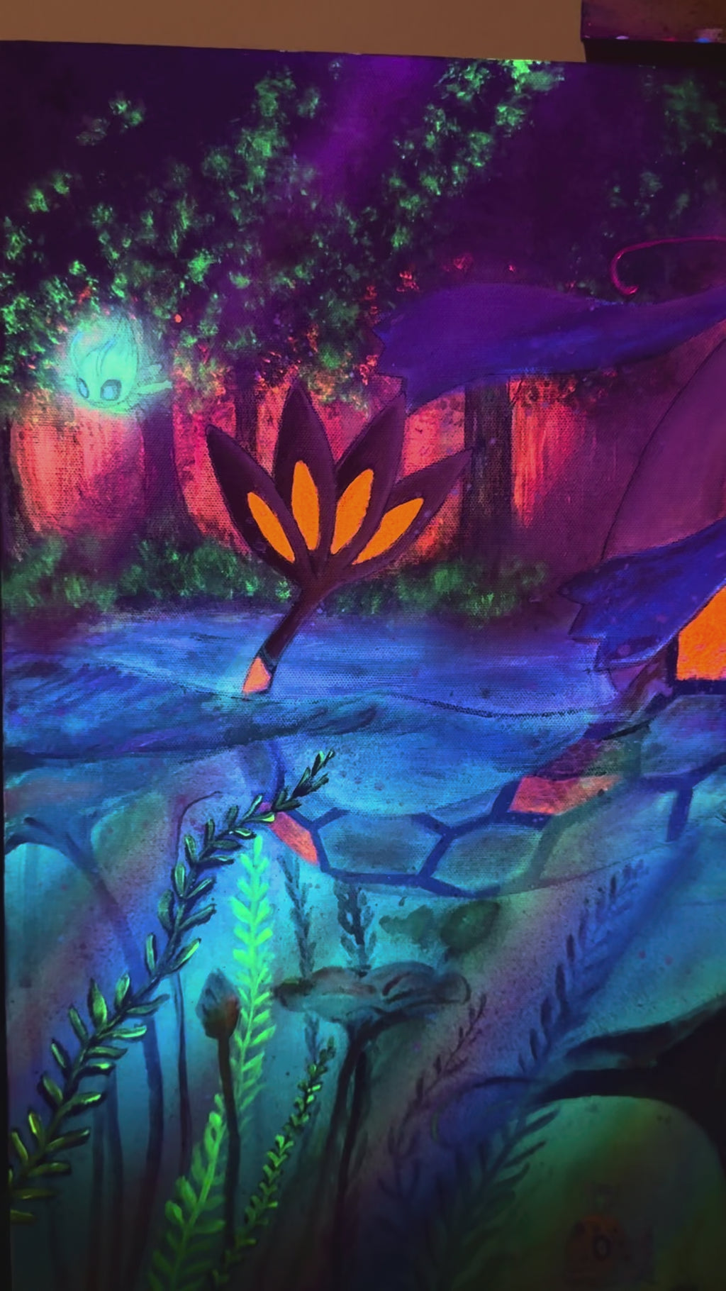 Shiny Clearing Acrylic Painting on canvas
