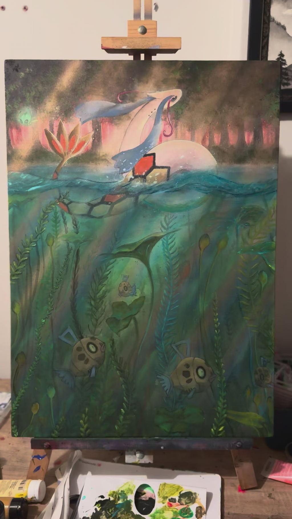 Shiny Clearing Acrylic Painting on canvas