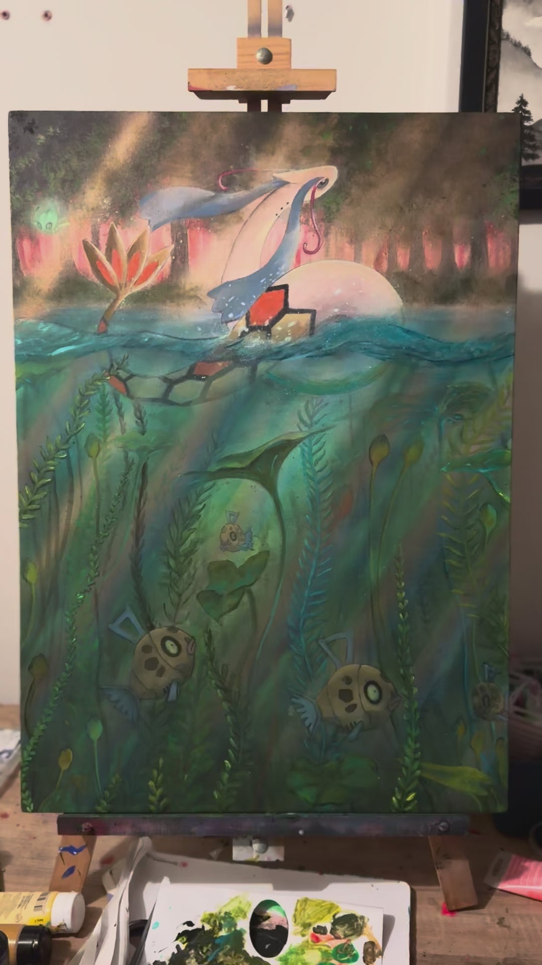 Shiny Clearing Acrylic Painting on canvas